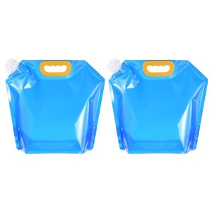 Unique Bargains Camping Hiking Plastic Collapsible Water Container Bags 2 Pcs - 1 of 4
