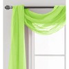Home Mart Goods Lime Green Sheer Window Scarf Valance Topper Draping Extra Long - 37" x 216" - 4 of 4