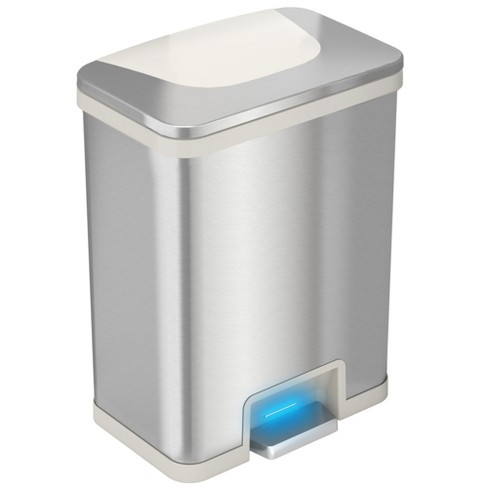 Itouchless Sensor Kitchen Trash Can With Ac Adapter And Absorbx