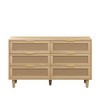 51.18"6-Drawers Rattan Storage Cabinet Rattan Drawer with White Drawer Slides,for Bedroom,Living Room - 4 of 4