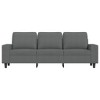 vidaXL Modern 3-Seater Sofa with Footstool in Dark Gray - Comfortable Living Room Furniture with Metal Frame and Fabric Upholstery - 3 of 4