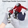 Unique Bargains Touchscreen Winter Anti-Slip Common Size Warm Hiking Gloves 8.7" x 3.5" 1 Pair - 4 of 4