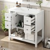 Vynxaria 36'' Bathroom Vanity with Undermount Sink,Free Standing Vanity Set with 4 Drawers,Soft Closing Doors, Wood Frame Bathroom Storage Cabinet - 2 of 4