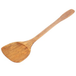 Unique Bargains Kitchen Household Wood Handmade Cooking Egg Pancake Turners Wood Color 1 Pc - 1 of 4