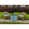 Casual Cushion Solid Sunbrella Fabric 1-Piece Indoor/Outdoor Wicker Seat Pad Cushion, 19.5"W x 19.5"L - 2 of 4