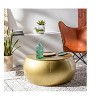 Mark & Day Ladis 16"H x 29"W x 29"D Modern Gold Coffee Table - 2 of 4