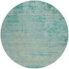 Teal Blue And Wheat Abstract Washable Indoor Outdoor Area Rug - 4 of 4