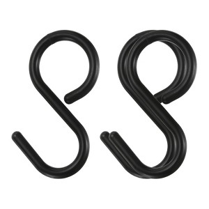 Unique Bargains Plastic Kitchen Closet Bathroom S Shaped Hooks and Hangers 2.4 Inch - 1 of 4