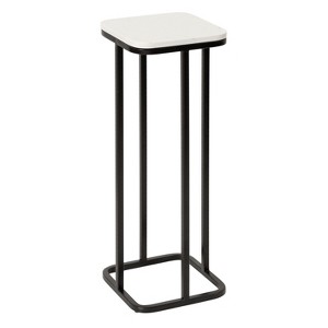 Kate and Laurel Credele Marble and Metal Drink Table - 1 of 4