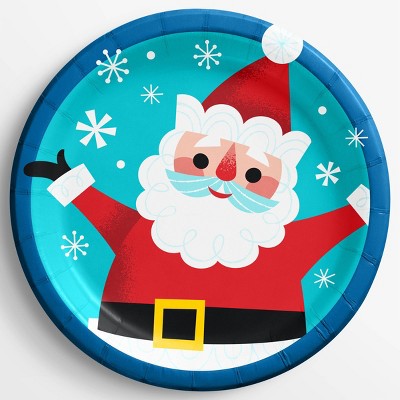 12ct Santa Meal Plate Blue - Wondershop™