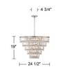 Vienna Full Spectrum Magnificence Satin Nickel Chandelier 24 1/2" Wide Modern Faceted Crystal Glass 15-Light LED Fixture for Dining Room House Kitchen - 4 of 4