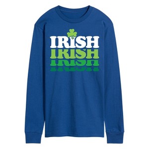 Men's - Instant Message - Irish Retro Repeat Long Sleeve Graphic T-Shirt - 1 of 4