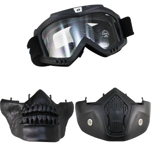 2 Pairs of Birdz Eyewear SKULLBIRD Safety Goggles with Clear, Smoke Lenses - 1 of 3