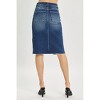 Women's High Rise Front Slit Midi Skirt - Plus - RISEN - 2 of 3
