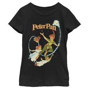 Girl's Peter Pan Flight Wish T-Shirt - 1 of 4