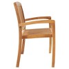 vidaXL Stacking Patio Bench with Cushion 50.6" Solid Teak Wood - 4 of 4