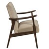 26"1pc Accent Chair Light Brown Velvet Upholstery - 3 of 4