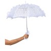 HalloweenCostumes.com  Women Women's White Lace Parasol, White - 3 of 3