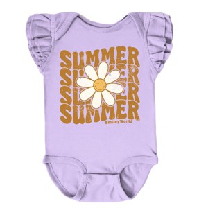 The Juniper Shop SmileyWorld Summer Wave Stacked Flutter Sleeve Bodysuit - 1 of 4