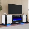 U-Shaped Legs Fireplace TV Stand with Fireplace - 2 of 4