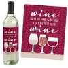 Big Dot of Happiness But First, Wine - Wine Tasting Party Decorations for Women and Men - Wine Bottle Label Stickers - Set of 4 - 2 of 4
