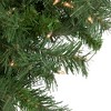 Northlight Pre-Lit Black River Pine Artificial Christmas Wreath, 48-Inch, Clear Lights - 2 of 4