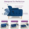TYBOATLE 65" Convertible Faux Leather Futon Sofa Bed, Modern Upholstered Couch with USB, Folding Loveseat for Small Space, Apartment, Dorm, Office - 3 of 4
