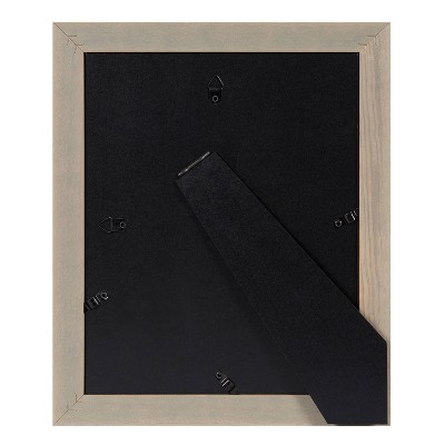 Distressed Gray 8x10 Solid Wood Tabletop and Wall Picture Frame Set