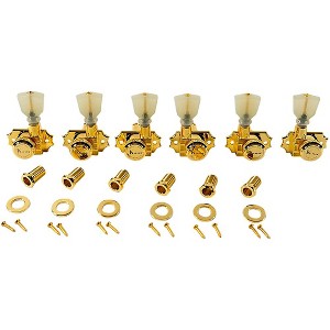 Kluson 3 Per Side Locking Revolution Series G-Mount Pearloid Keystone Tuning Machines - 1 of 1