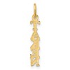 Black Bow Jewelry 14k Yellow Gold Taken Charm or Pendant, 4mm - 3 of 4