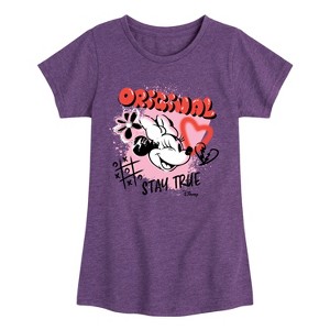 Girls' - Disney - Minnie Mouse Original Stay True Fitted Short Sleeve Graphic T-Shirt - 1 of 4