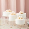 Juvale 4-Piece Round Acrylic Cake Stand for Dessert Table, Clear Cupcake Display Risers for Wedding, 4 Sizes - 2 of 4