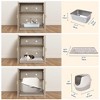 unipaws Tall Cat Litter Box Enclosure with Shelves - 2 of 4