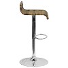 Flash Furniture Contemporary Wicker Adjustable Height Barstool with Waterfall Seat and Chrome Base - 4 of 4