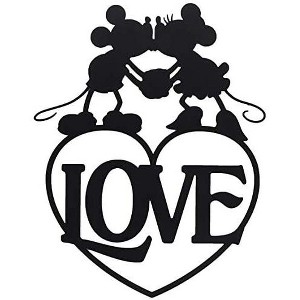 Open Road Brands Disney: Mickey & Minnie Mouse - Love Laser Cut Metal Sign - 1 of 1