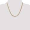 Black Bow Jewelry Men's 6.25mm, 10k Yellow Gold Hollow Figaro Chain Necklace - 2 of 4