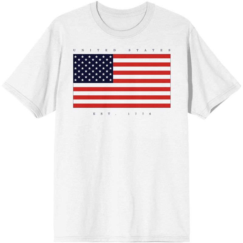 Americana United States Est 1776 Men's White T-Shirt, 1 of 4