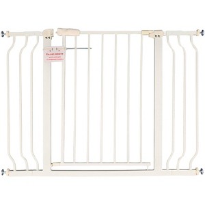 BalanceFrom Easy Walk-Thru Safety Gate for Doorways and Stairways 30-Inch Tall, Fits 29.1 - 33.8 Inch, White - 1 of 4