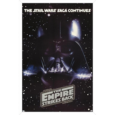 Star Wars: The Empire Strikes Back 40th - Darth Vader Wall Poster, 14.725  x 22.375, Framed 