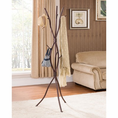 Kings Brand Furniture 6-Hook Metal Branching Hall Tree Coat Rack, Bronze