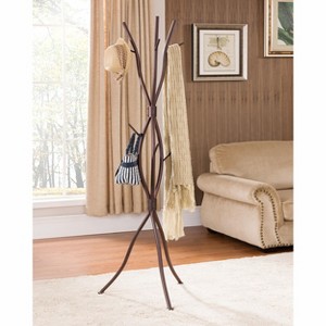 Kings Brand Furniture 6-Hook Metal Branching Hall Tree Coat Rack, Bronze - 1 of 4