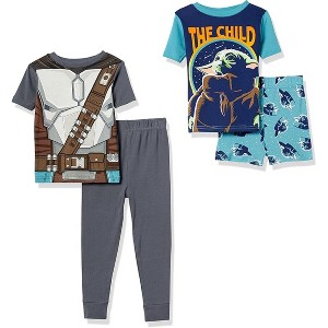 STAR WARS Little Boys’ 4-Piece Short Sleeve Cotton Pajama Sets, Size 4 - 1 of 4