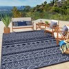 Outdoor Plastic Straw Rug Outdoor Reversible Plastic Camping Mats Easy Cleaning Non Shedding Patio Rug - 4 of 4