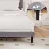 FURNIinspire Beds Modern Queen Size Bed Frame Iron Platform Bed with Soft Headboard, Wooden Bed Board Bedroom Furniture, Grey, 81.77"*59.84"*45.23" - 2 of 4
