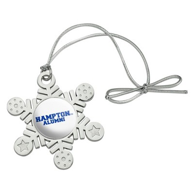 Hampton University Pirates Alumn Metal Snowflake Christmas Tree Holiday Ornament