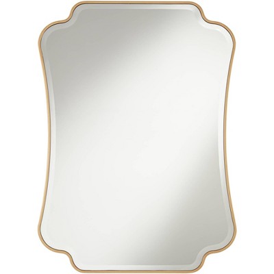 Noble Park Indara Antique Gold 27" x 38" Scallop Wall Mirror