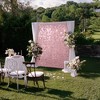 LAGarden 12 Pcs Pink Shimmer Wall Backdrop Panels Square Sequin Party Decoration 3x4 Ft - 4 of 4