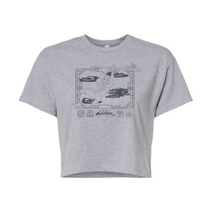 Women's - Avatar: The Last Airbender - Aang Happy Flying Cropped Graphic T-Shirt - 1 of 4