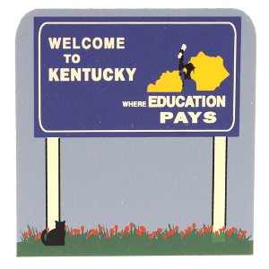 Cats Meow 2.75 In Welcome To Kentucky Sign Highway Ky Village Buildings - 1 of 2