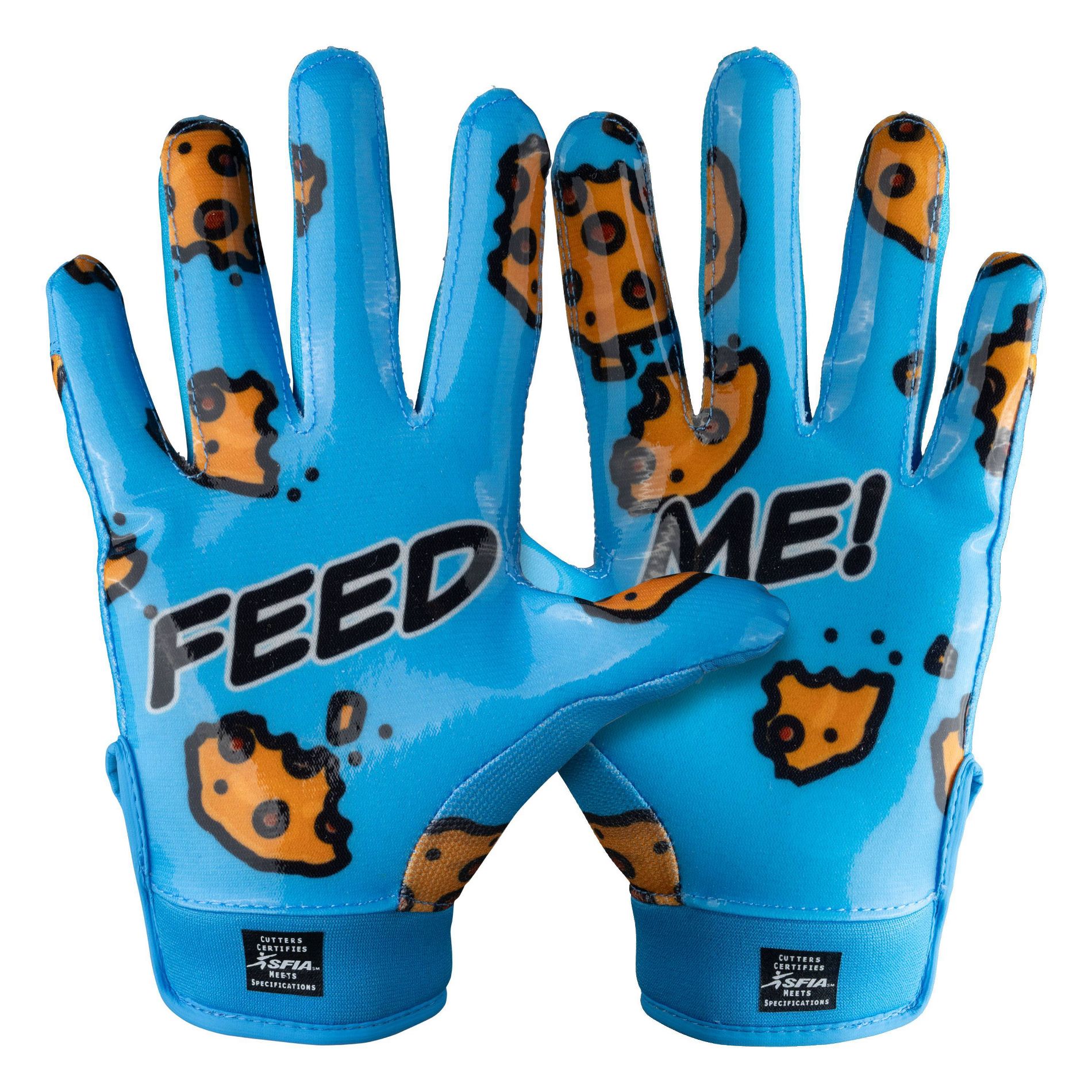 Cutters Game Day Receiver Gloves Youth - Feed Me L/XL